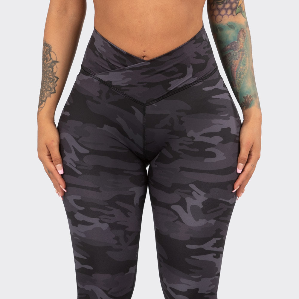 Gray Camo Scrunch Booty Leggings