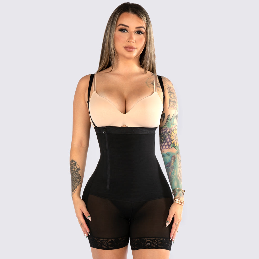 Booty Boosting Body Suit with Side Zipper