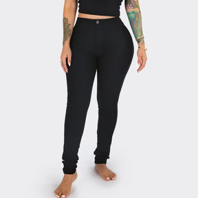 High Waist Stretchy Jeans- Black