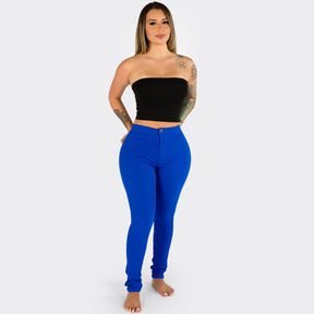 High Waist Stretchy Jeans- Royal Blue